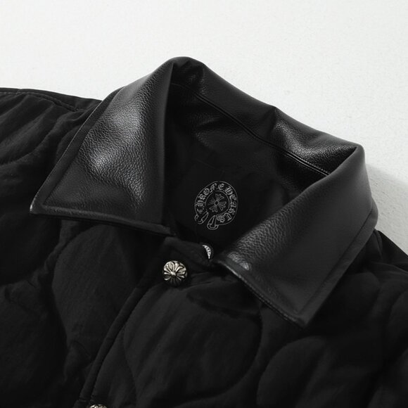 Chrome Hearts Dark Style Cross Embroidery Quilted Cotton Jacket - Picture 3 of 11